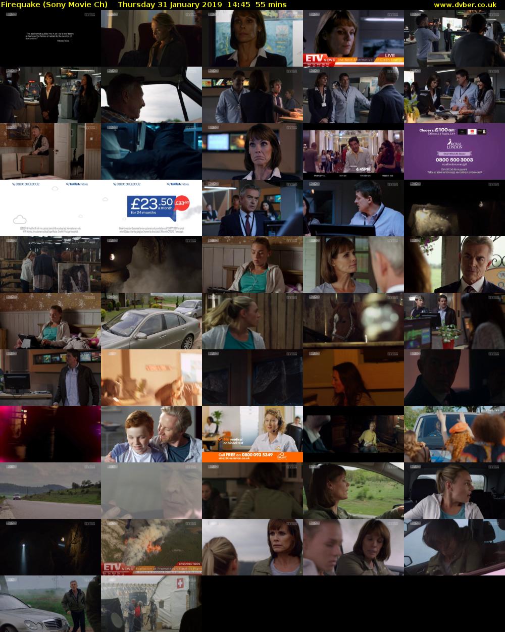 Firequake (Sony Movie Ch) Thursday 31 January 2019 14:45 - 15:40