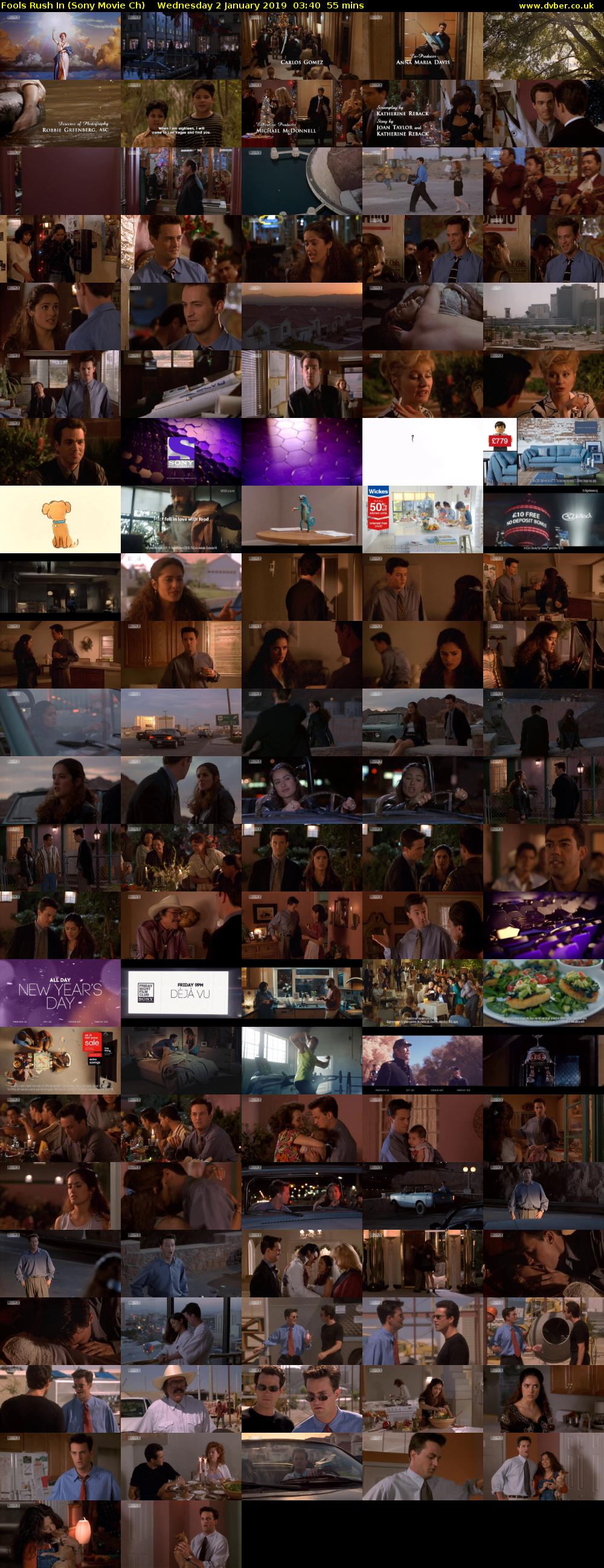 Fools Rush In (Sony Movie Ch) Wednesday 2 January 2019 03:40 - 04:35