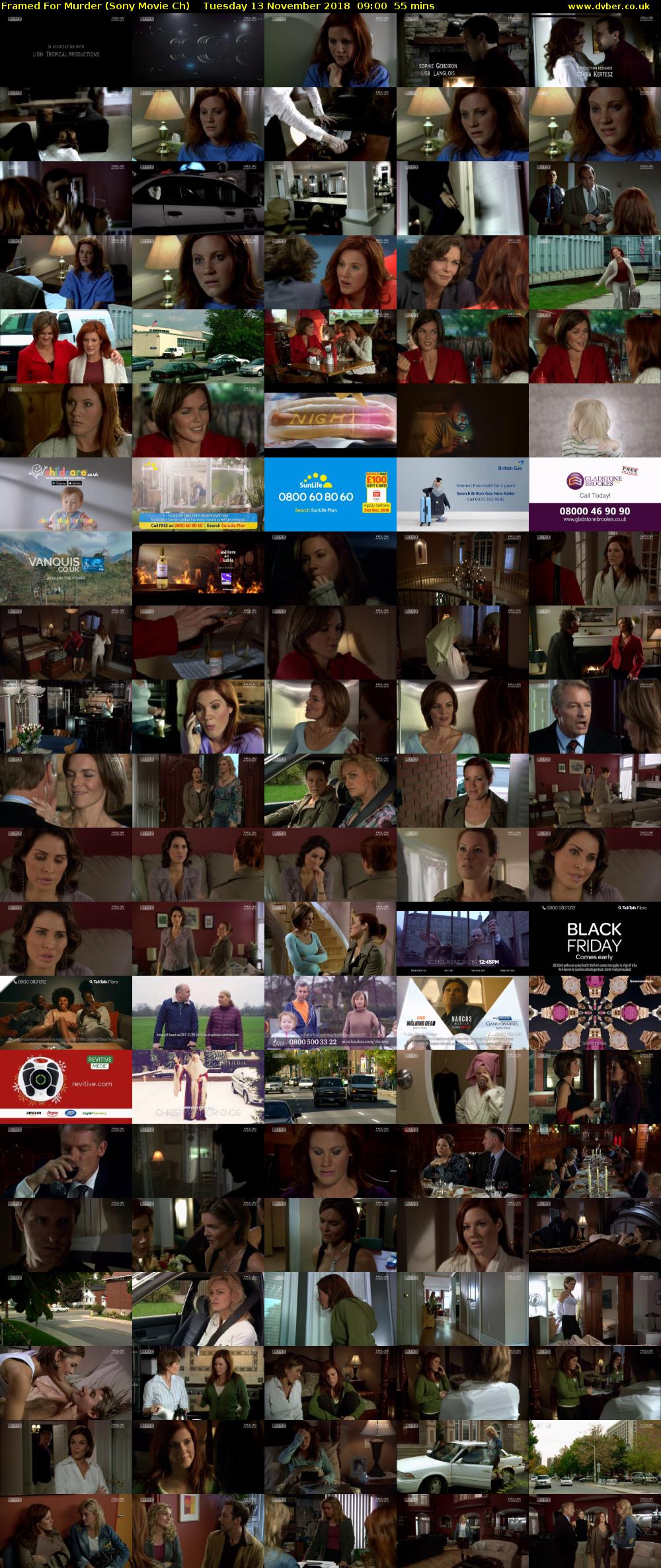 Framed For Murder (Sony Movie Ch) Tuesday 13 November 2018 09:00 - 09:55