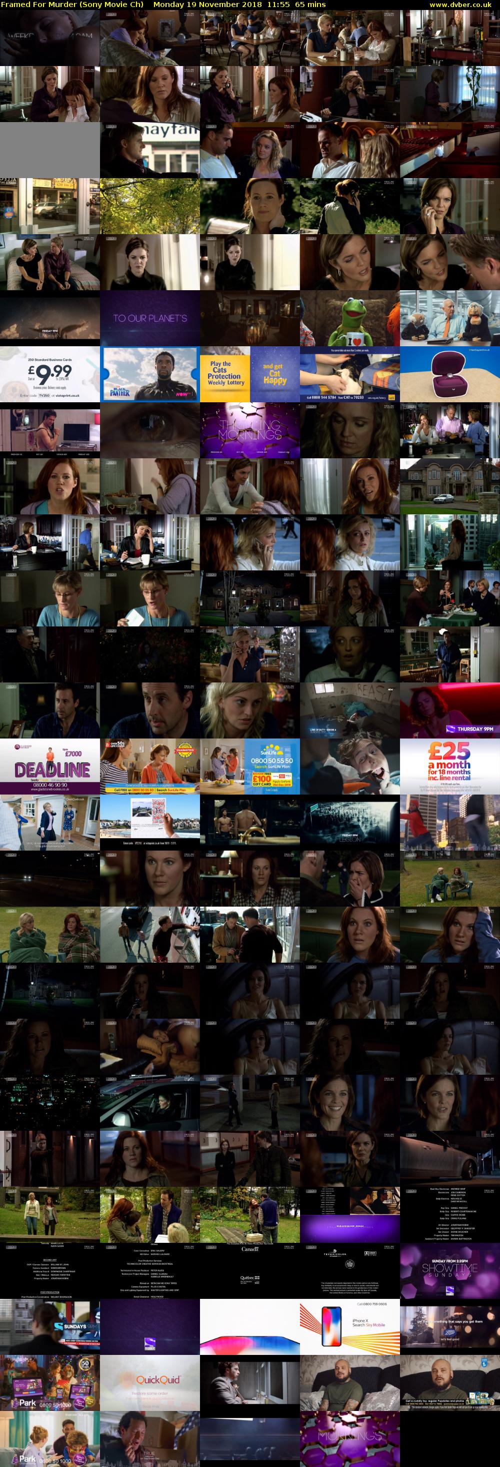 Framed For Murder (Sony Movie Ch) Monday 19 November 2018 11:55 - 13:00