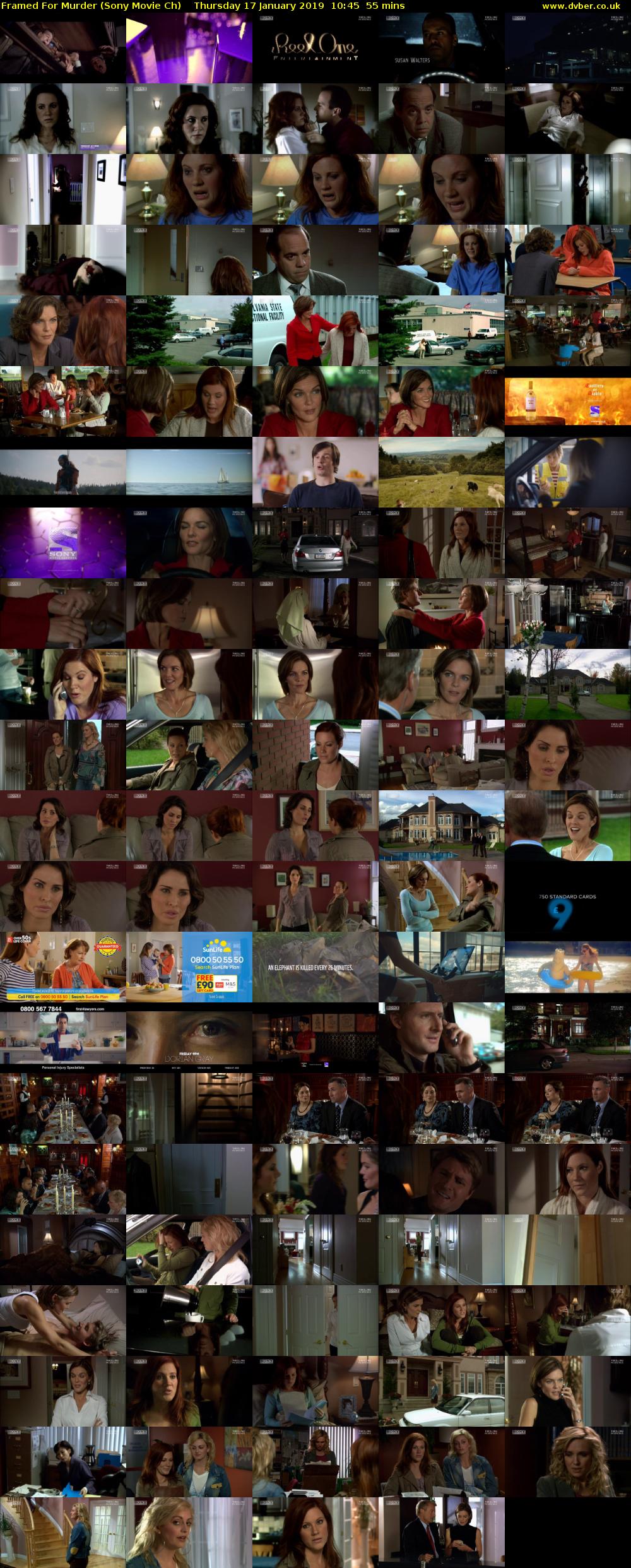 Framed For Murder (Sony Movie Ch) Thursday 17 January 2019 10:45 - 11:40