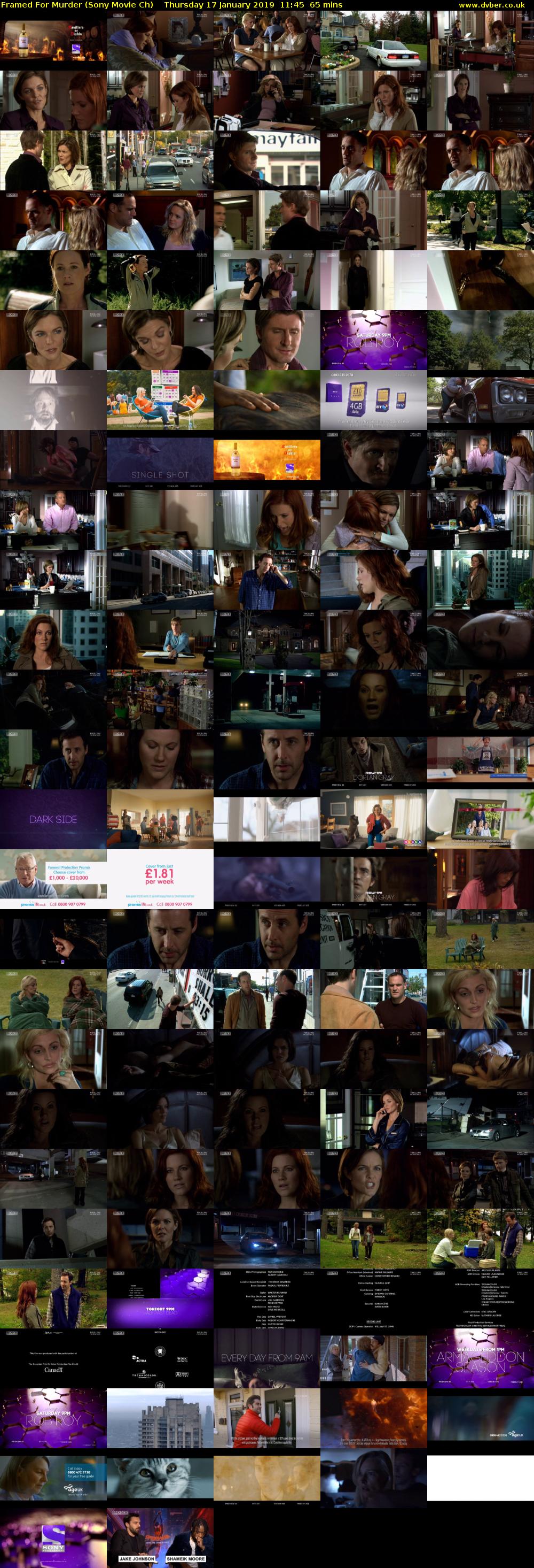 Framed For Murder (Sony Movie Ch) Thursday 17 January 2019 11:45 - 12:50