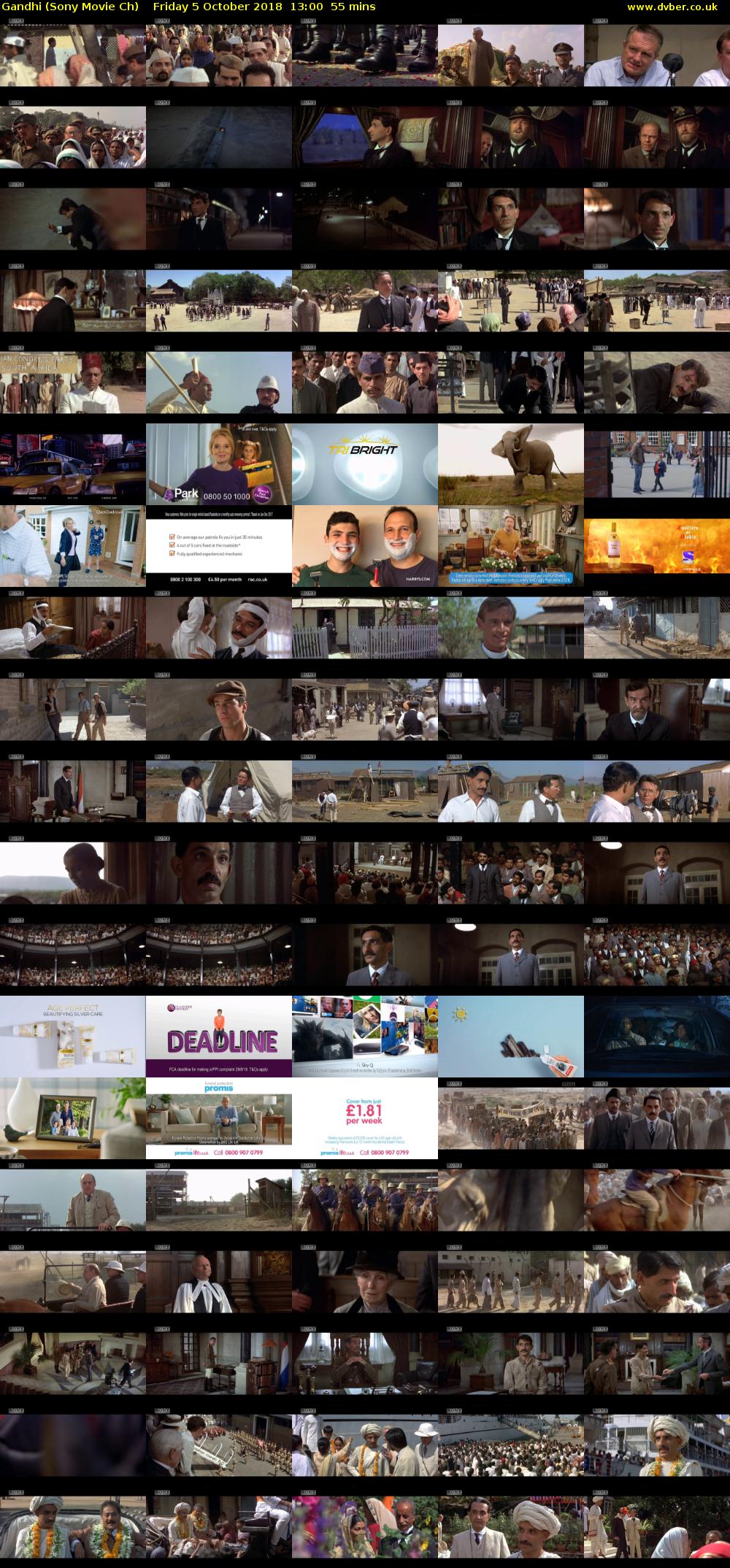 Gandhi (Sony Movie Ch) Friday 5 October 2018 13:00 - 13:55