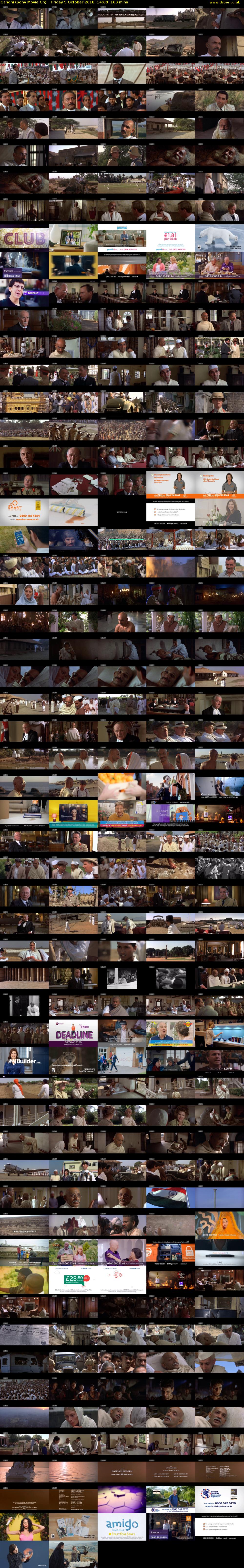 Gandhi (Sony Movie Ch) Friday 5 October 2018 14:00 - 16:40