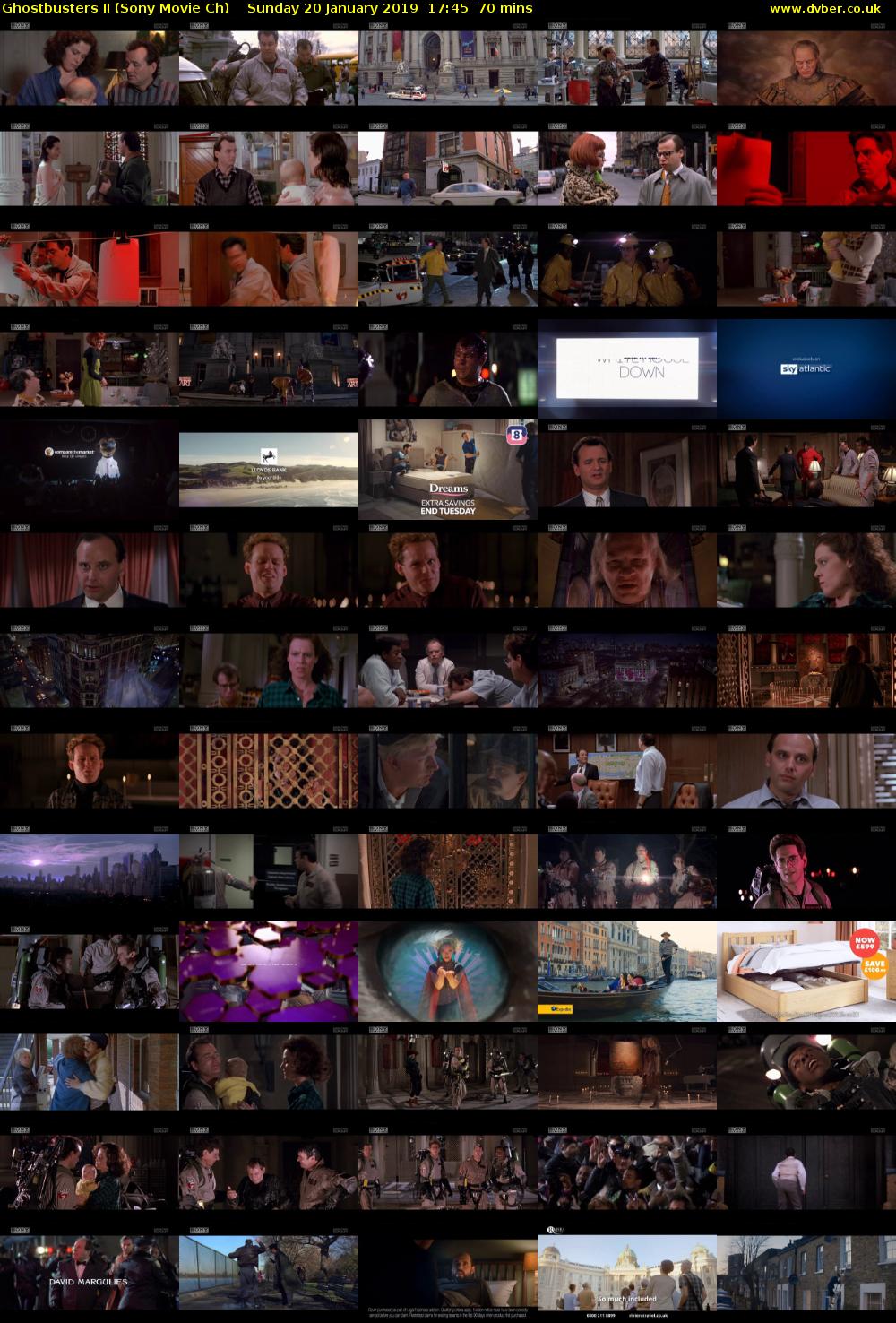 Ghostbusters II (Sony Movie Ch) Sunday 20 January 2019 17:45 - 18:55