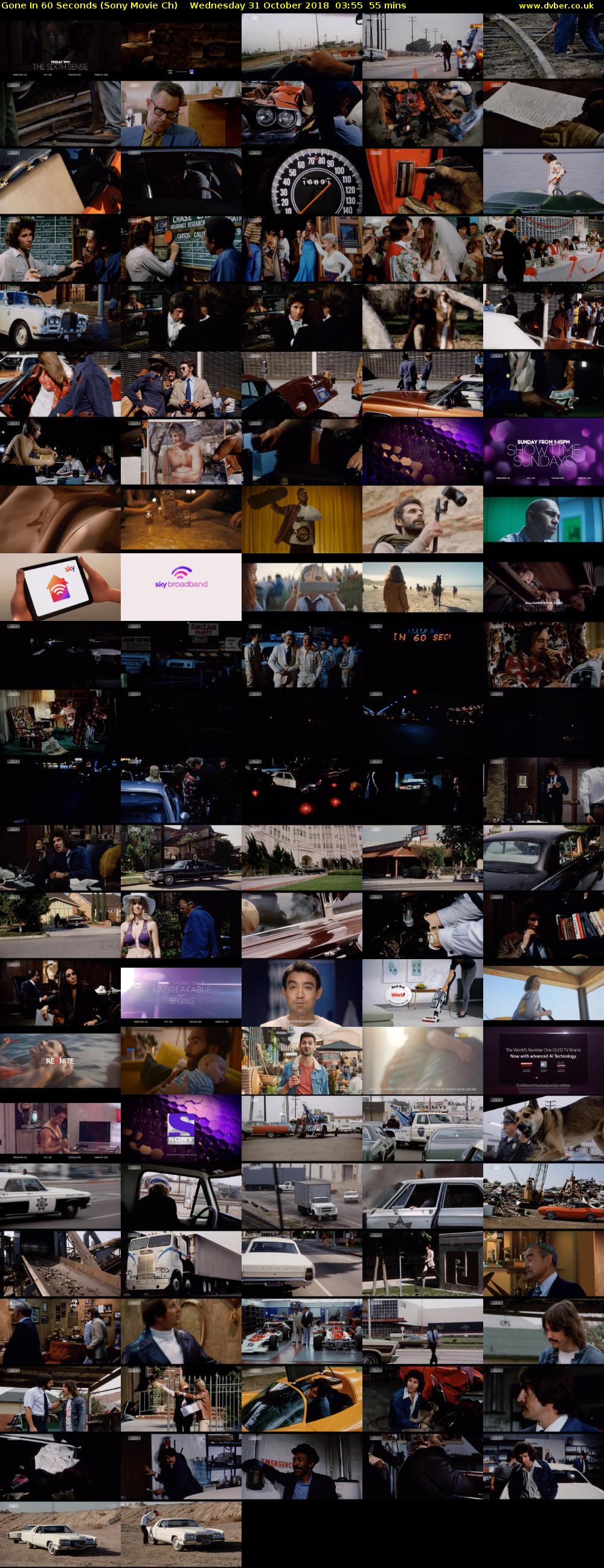 Gone In 60 Seconds (Sony Movie Ch) Wednesday 31 October 2018 03:55 - 04:50