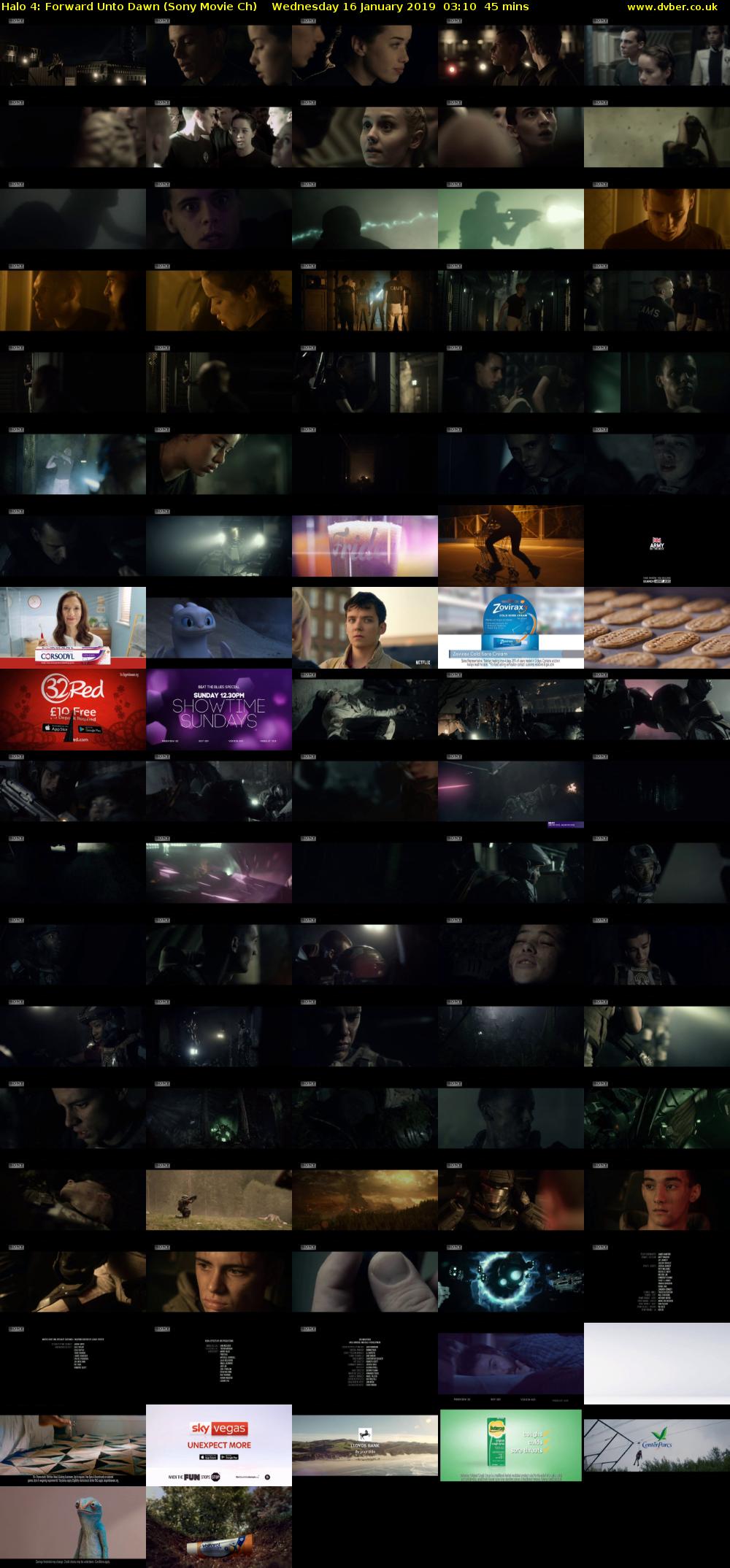 Halo 4: Forward Unto Dawn (Sony Movie Ch) Wednesday 16 January 2019 03:10 - 03:55