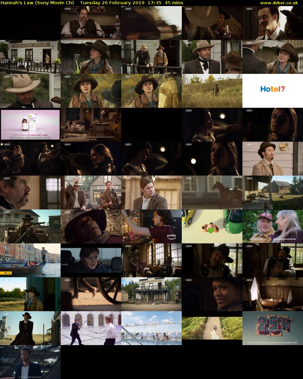 Hannah's Law (Sony Movie Ch) Tuesday 26 February 2019 17:35 - 18:20