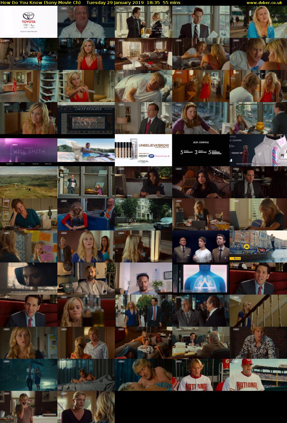 How Do You Know (Sony Movie Ch) Tuesday 29 January 2019 18:35 - 19:30