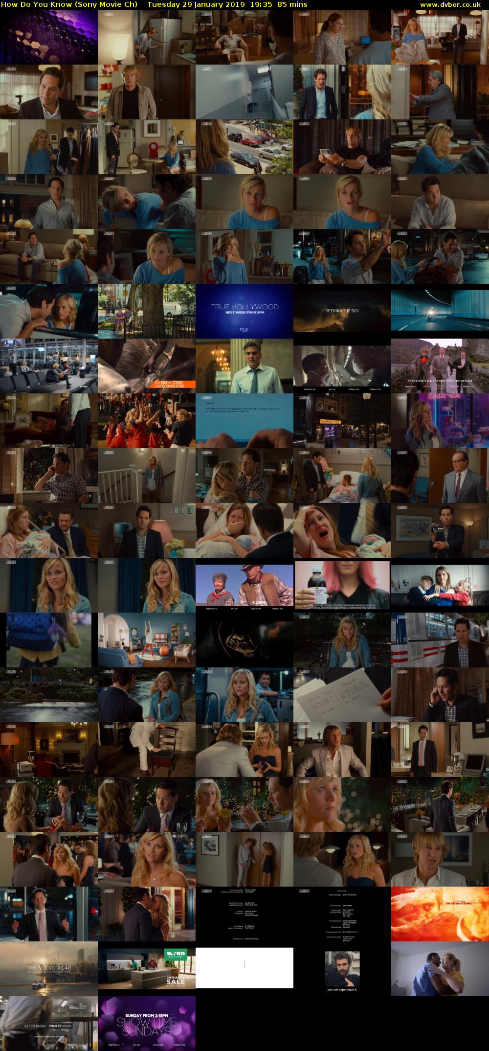 How Do You Know (Sony Movie Ch) Tuesday 29 January 2019 19:35 - 21:00