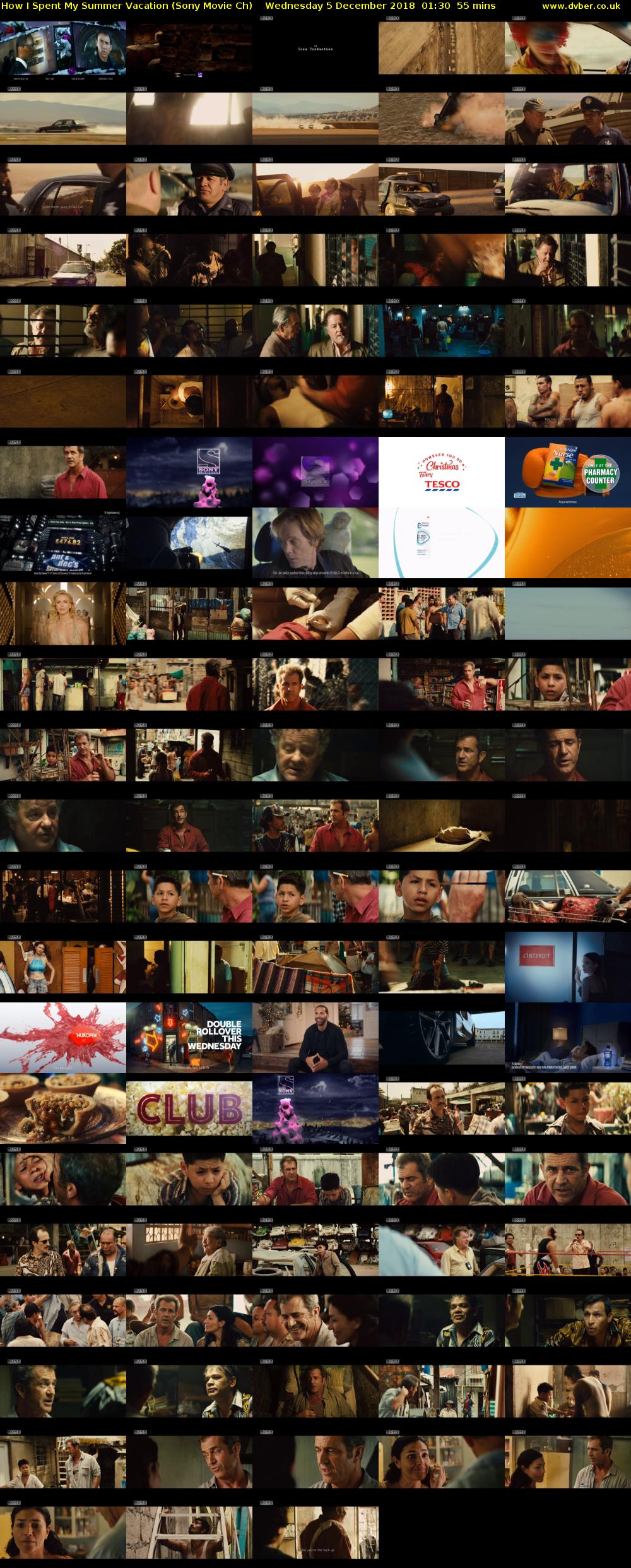 How I Spent My Summer Vacation (Sony Movie Ch) Wednesday 5 December 2018 01:30 - 02:25