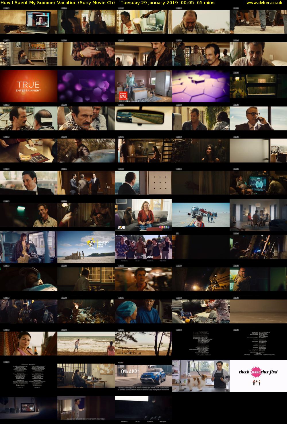 How I Spent My Summer Vacation (Sony Movie Ch) Tuesday 29 January 2019 00:05 - 01:10