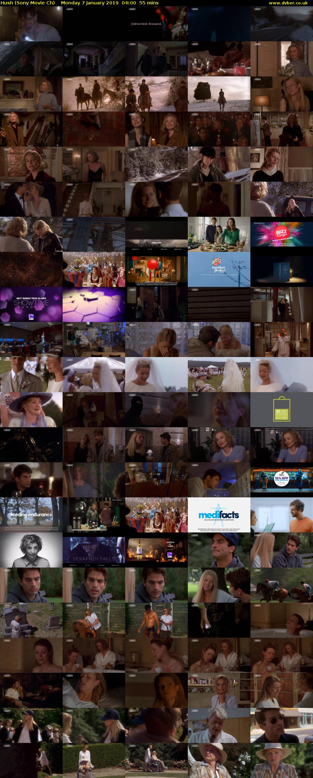 Hush (Sony Movie Ch) Monday 7 January 2019 04:00 - 04:55