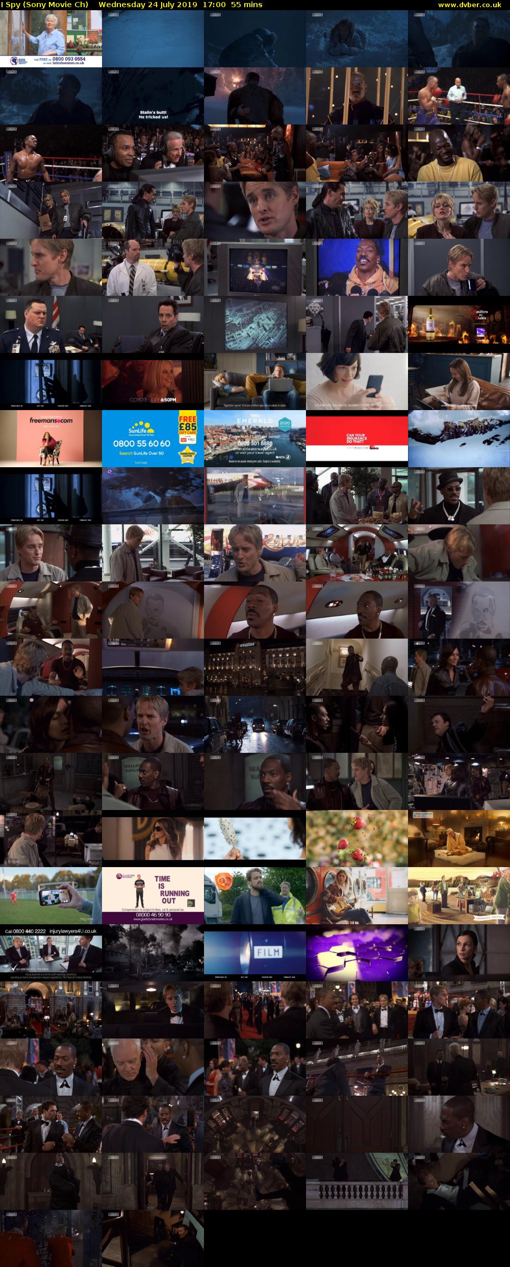 I Spy (Sony Movie Ch) Wednesday 24 July 2019 17:00 - 17:55