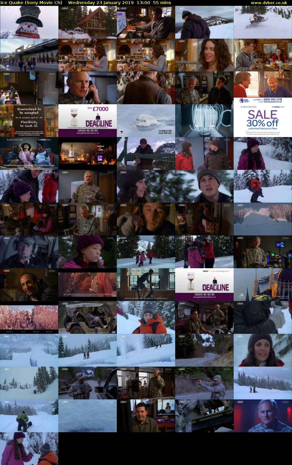 Ice Quake (Sony Movie Ch) Wednesday 23 January 2019 13:00 - 13:55