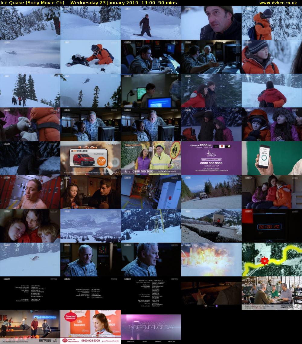 Ice Quake (Sony Movie Ch) Wednesday 23 January 2019 14:00 - 14:50