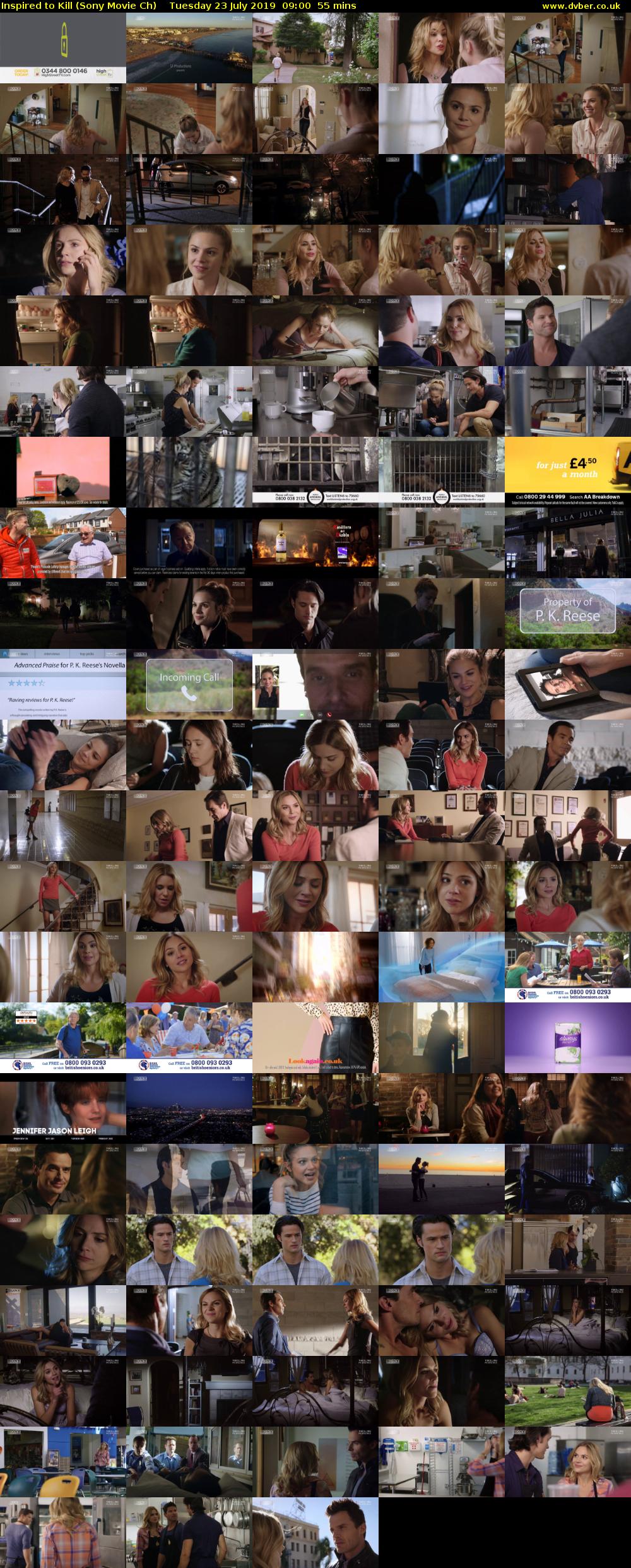 Inspired to Kill (Sony Movie Ch) Tuesday 23 July 2019 09:00 - 09:55