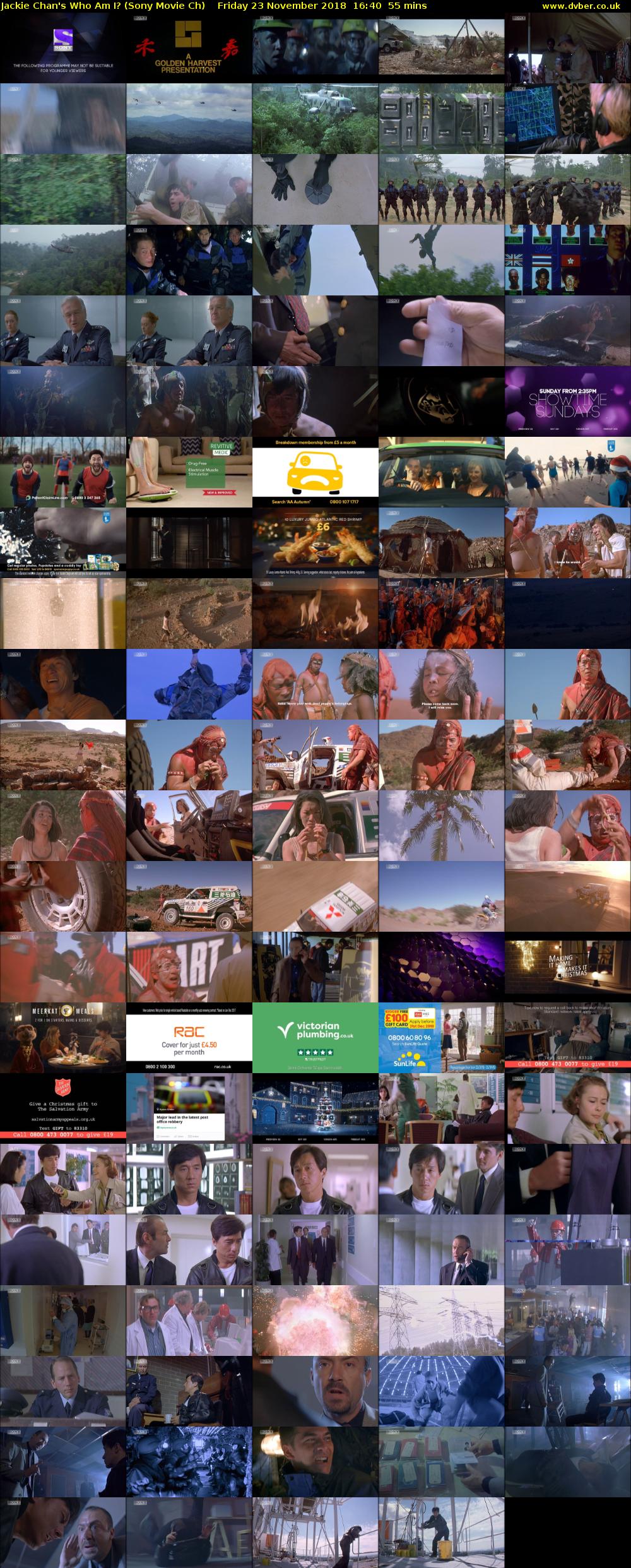 Jackie Chan's Who Am I? (Sony Movie Ch) Friday 23 November 2018 16:40 - 17:35