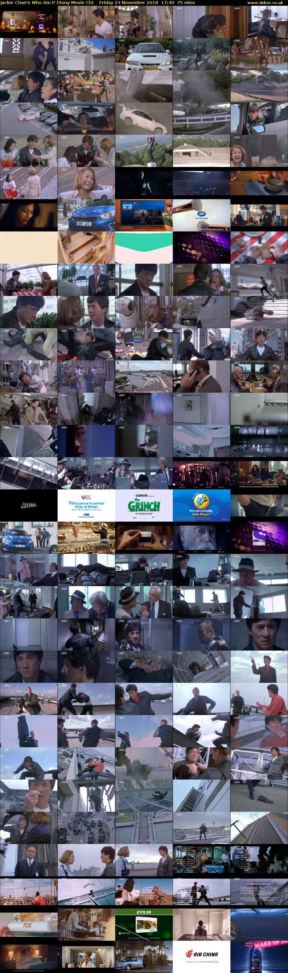 Jackie Chan's Who Am I? (Sony Movie Ch) Friday 23 November 2018 17:40 - 18:55