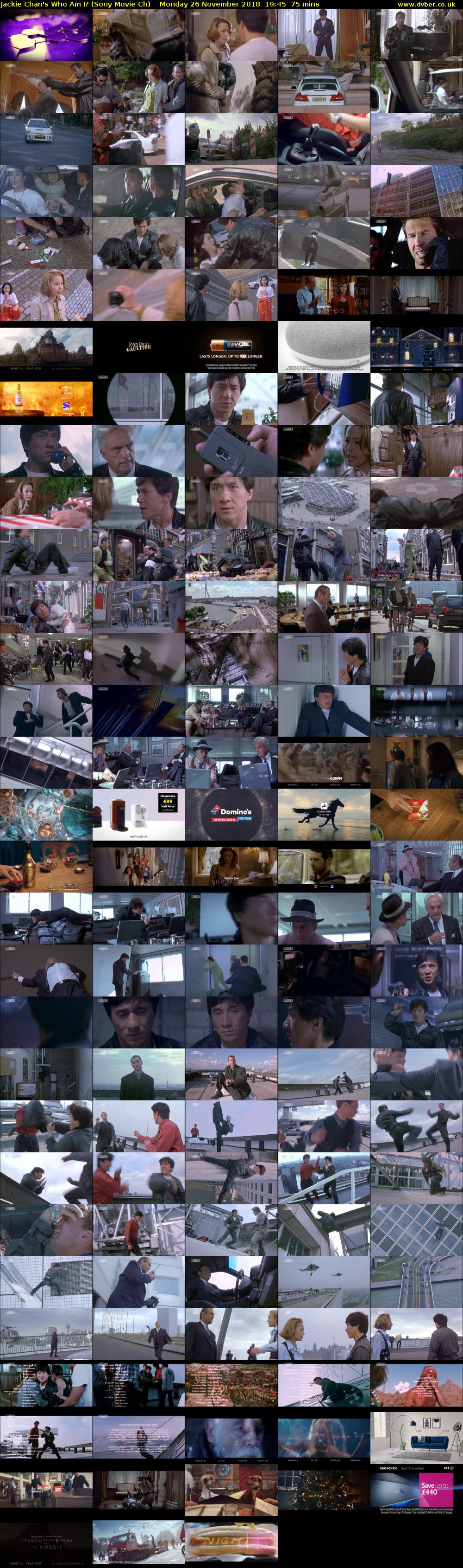 Jackie Chan's Who Am I? (Sony Movie Ch) Monday 26 November 2018 19:45 - 21:00