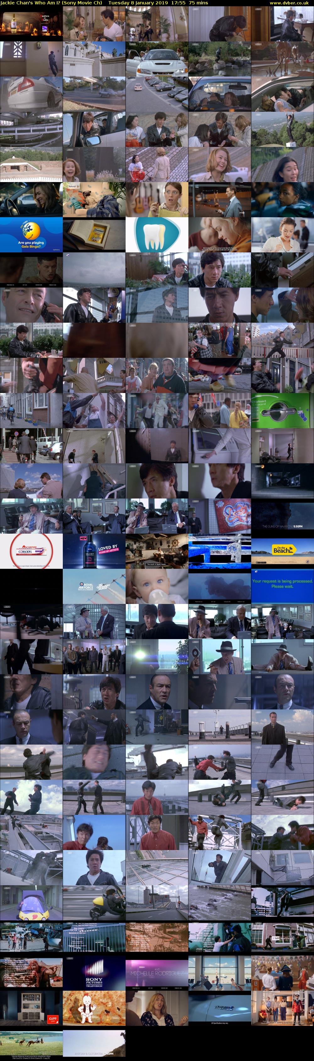 Jackie Chan's Who Am I? (Sony Movie Ch) Tuesday 8 January 2019 17:55 - 19:10