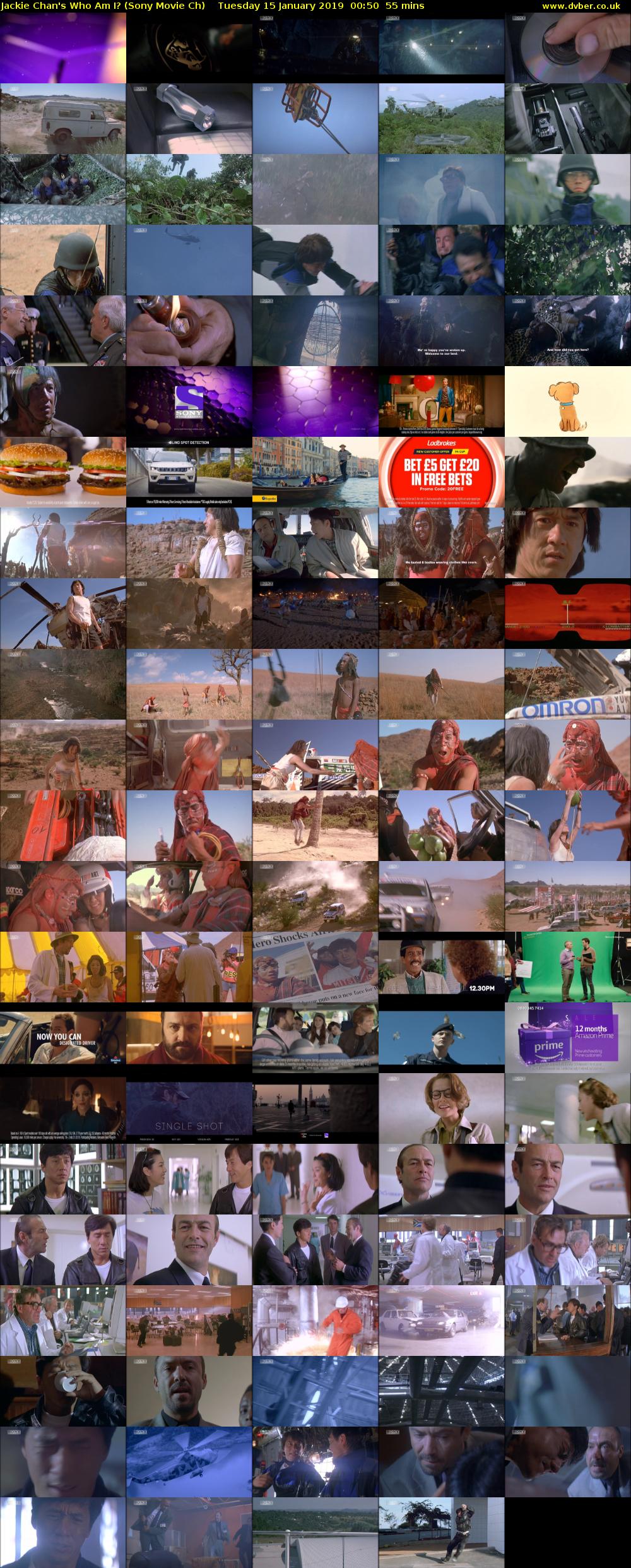 Jackie Chan's Who Am I? (Sony Movie Ch) Tuesday 15 January 2019 00:50 - 01:45