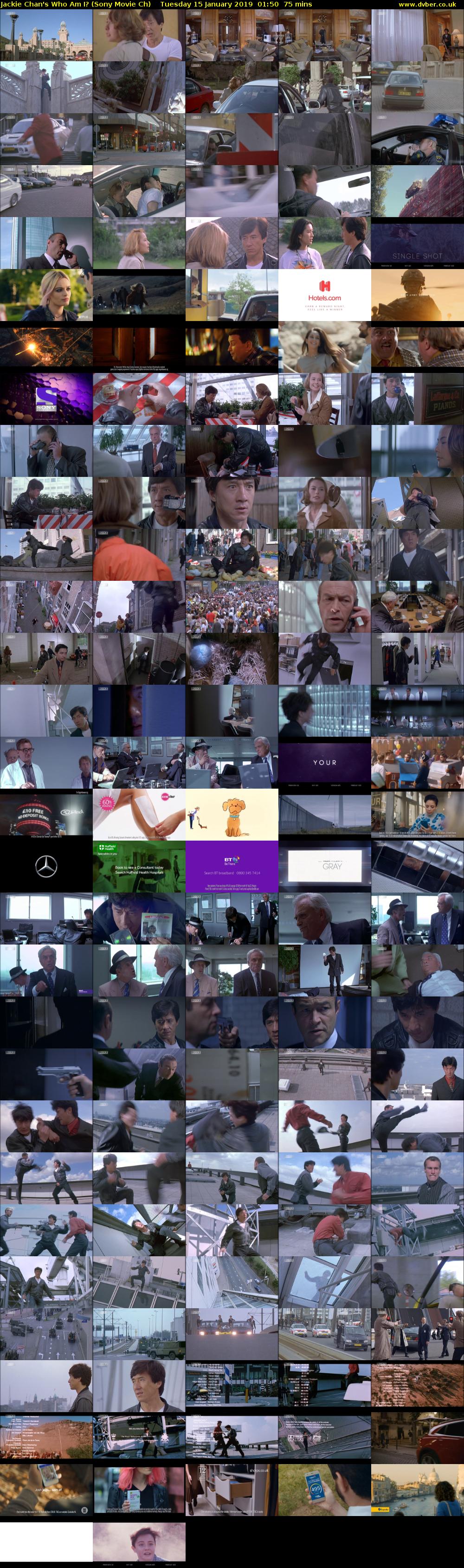 Jackie Chan's Who Am I? (Sony Movie Ch) Tuesday 15 January 2019 01:50 - 03:05