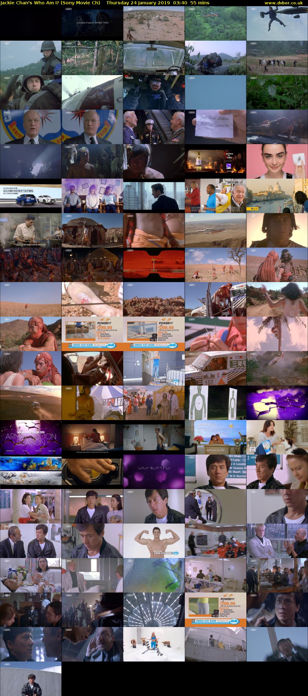 Jackie Chan's Who Am I? (Sony Movie Ch) Thursday 24 January 2019 03:40 - 04:35