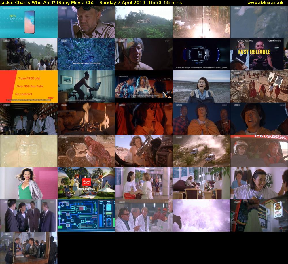 Jackie Chan's Who Am I? (Sony Movie Ch) Sunday 7 April 2019 16:50 - 17:45