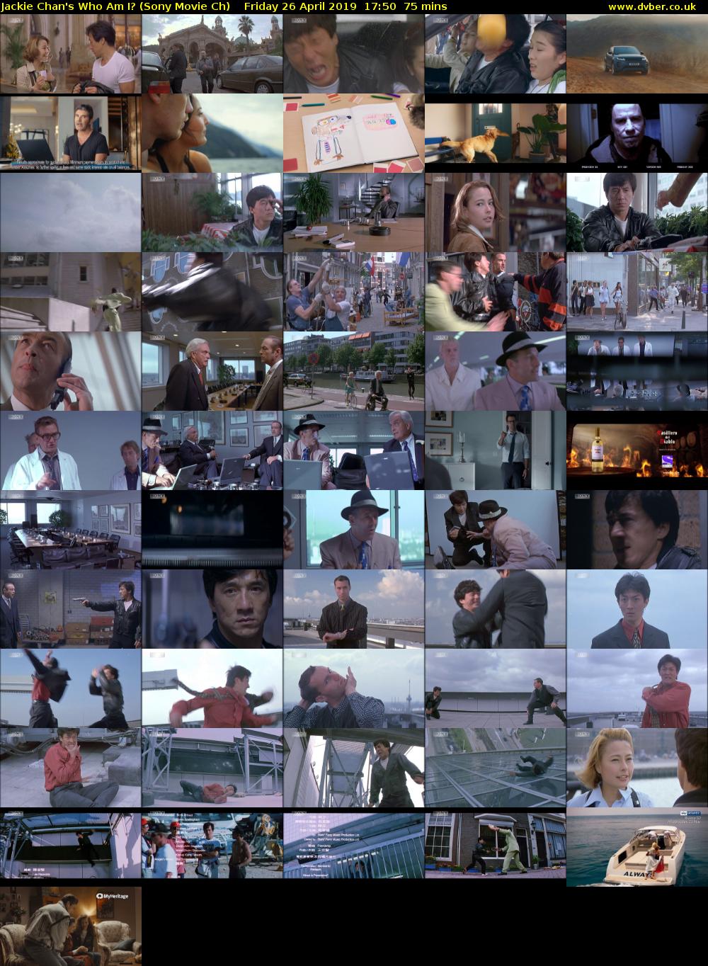 Jackie Chan's Who Am I? (Sony Movie Ch) Friday 26 April 2019 17:50 - 19:05