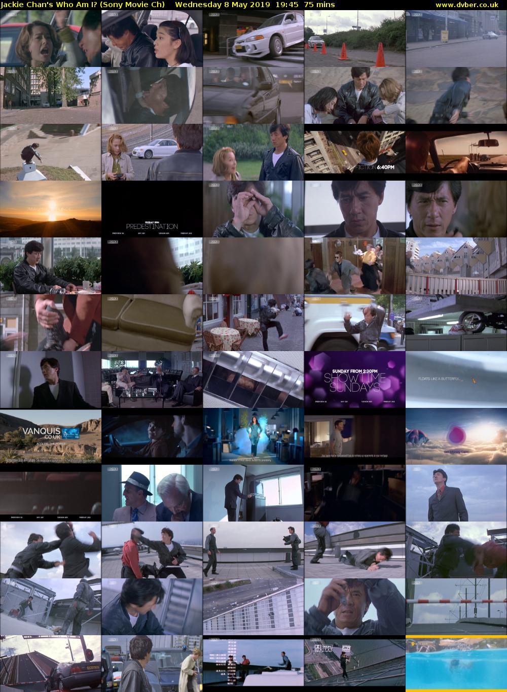 Jackie Chan's Who Am I? (Sony Movie Ch) Wednesday 8 May 2019 19:45 - 21:00