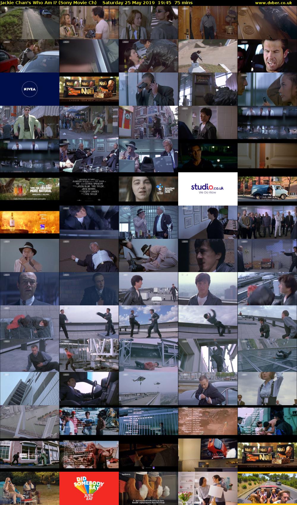 Jackie Chan's Who Am I? (Sony Movie Ch) Saturday 25 May 2019 19:45 - 21:00