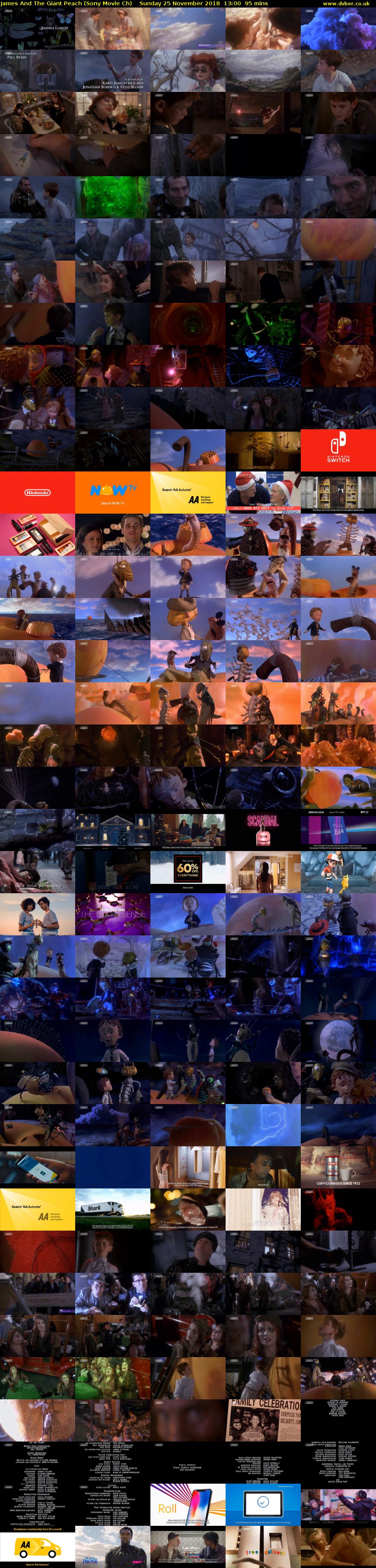 James And The Giant Peach (Sony Movie Ch) Sunday 25 November 2018 13:00 - 14:35