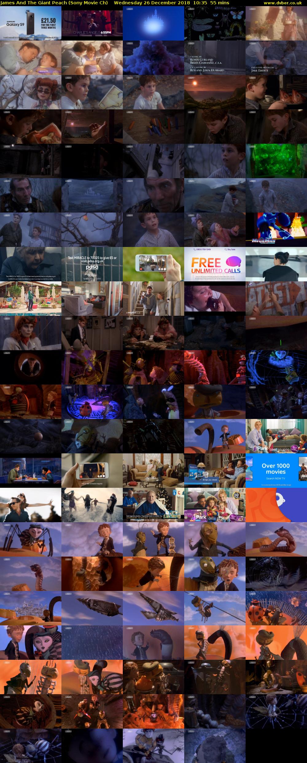 James And The Giant Peach (Sony Movie Ch) Wednesday 26 December 2018 10:35 - 11:30