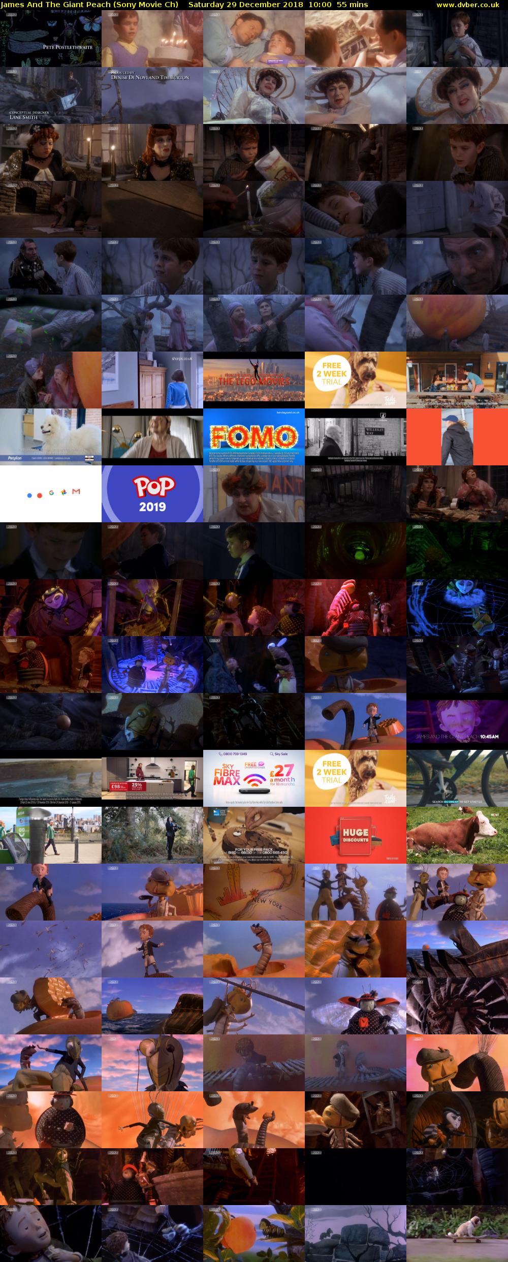 James And The Giant Peach (Sony Movie Ch) Saturday 29 December 2018 10:00 - 10:55