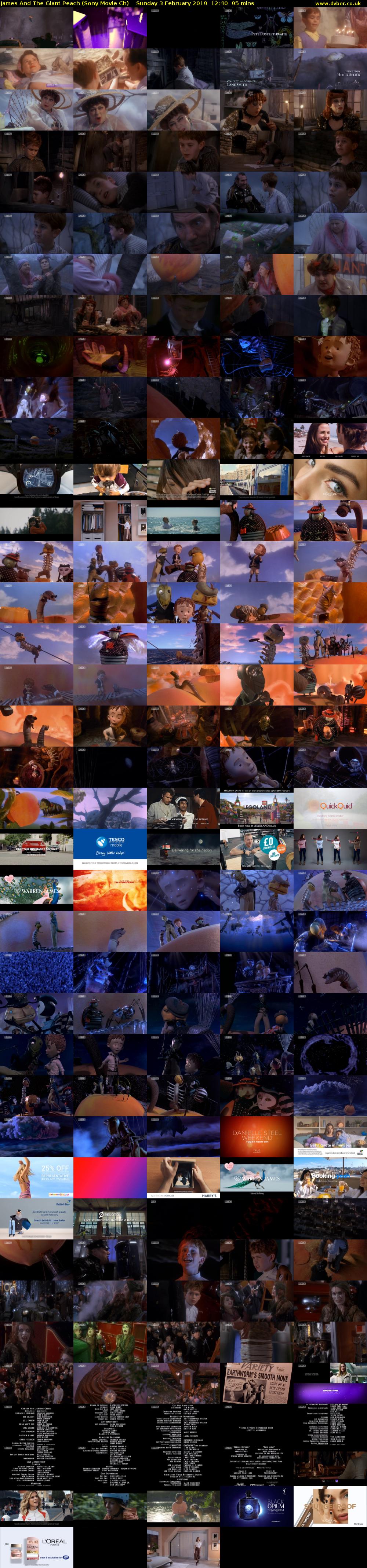 James And The Giant Peach (Sony Movie Ch) Sunday 3 February 2019 12:40 - 14:15