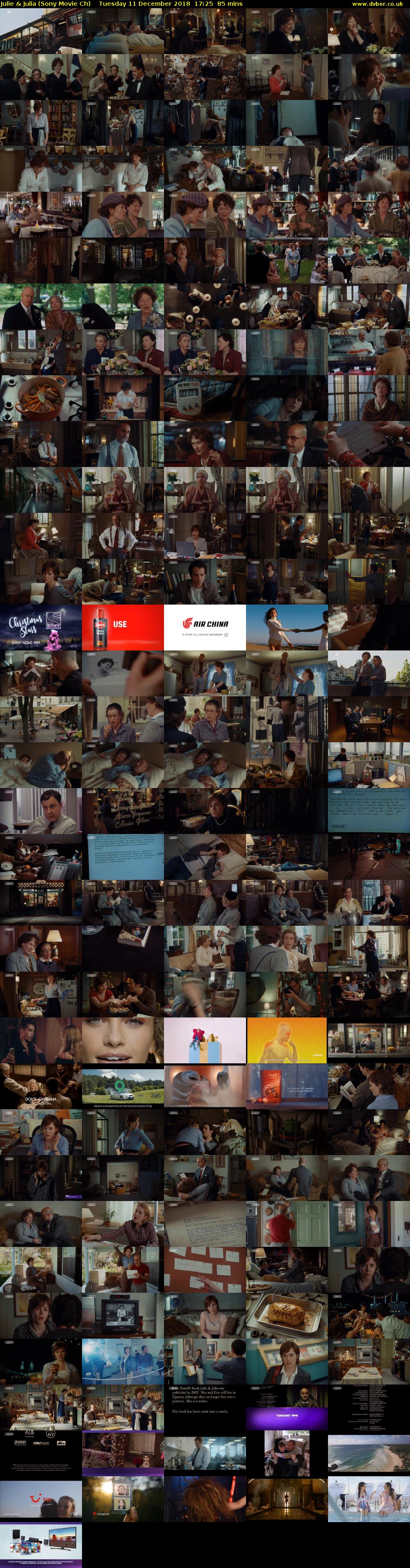 Julie & Julia (Sony Movie Ch) Tuesday 11 December 2018 17:25 - 18:50