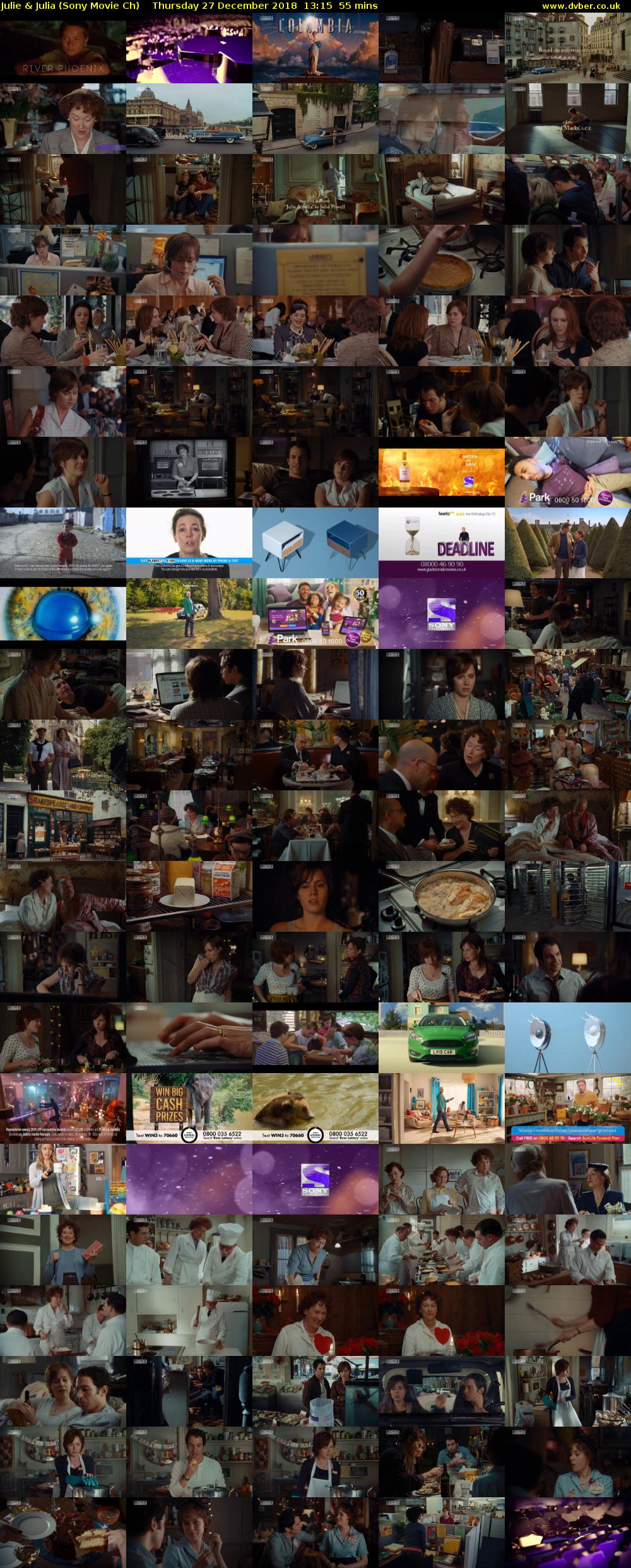 Julie & Julia (Sony Movie Ch) Thursday 27 December 2018 13:15 - 14:10