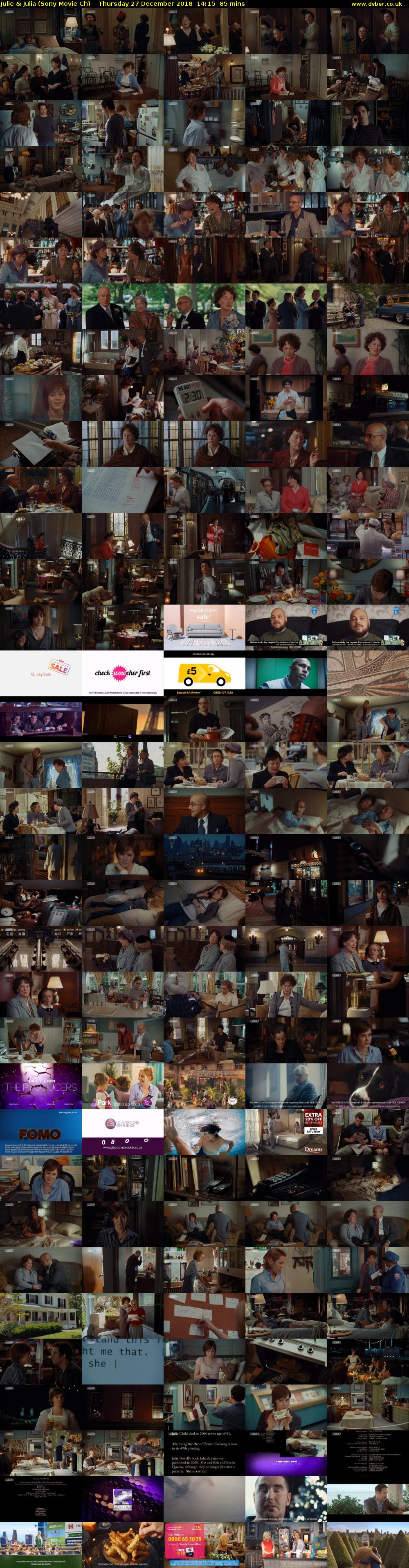 Julie & Julia (Sony Movie Ch) Thursday 27 December 2018 14:15 - 15:40