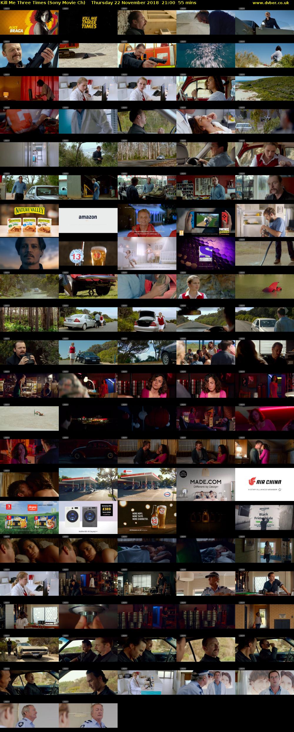 Kill Me Three Times (Sony Movie Ch) Thursday 22 November 2018 21:00 - 21:55