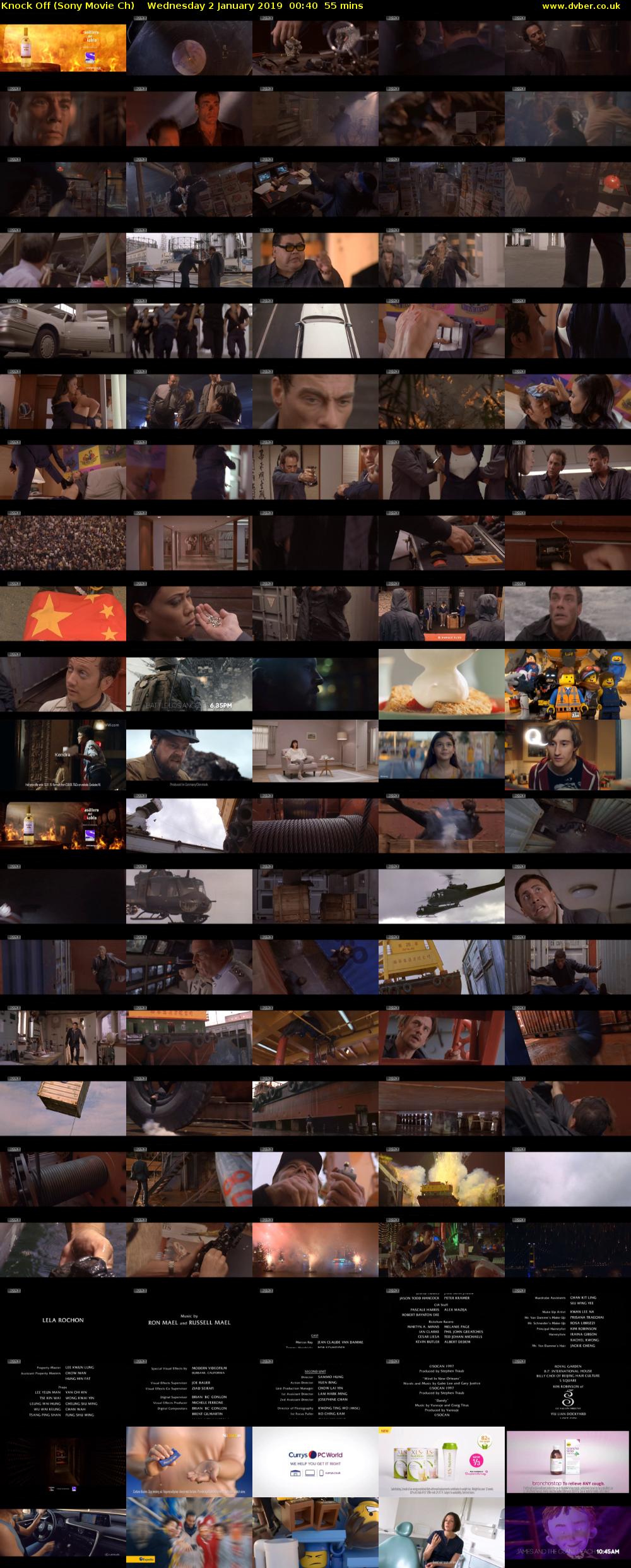 Knock Off (Sony Movie Ch) Wednesday 2 January 2019 00:40 - 01:35