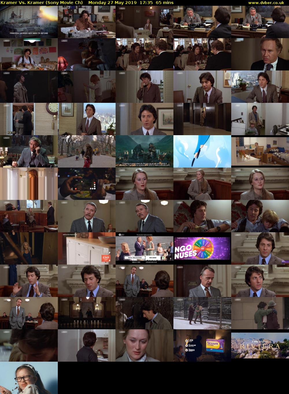 Kramer Vs. Kramer (Sony Movie Ch) Monday 27 May 2019 17:35 - 18:40