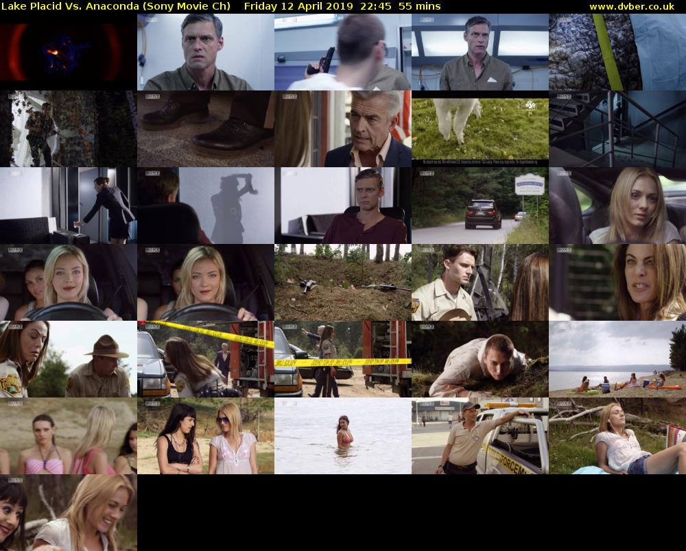 Lake Placid Vs. Anaconda (Sony Movie Ch) Friday 12 April 2019 22:45 - 23:40