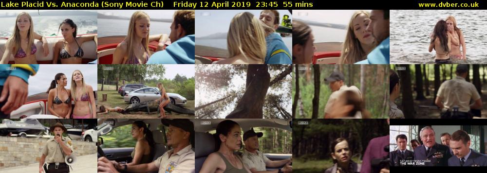 Lake Placid Vs. Anaconda (Sony Movie Ch) Friday 12 April 2019 23:45 - 00:40
