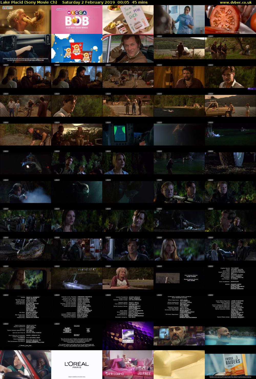 Lake Placid (Sony Movie Ch) Saturday 2 February 2019 00:05 - 00:50