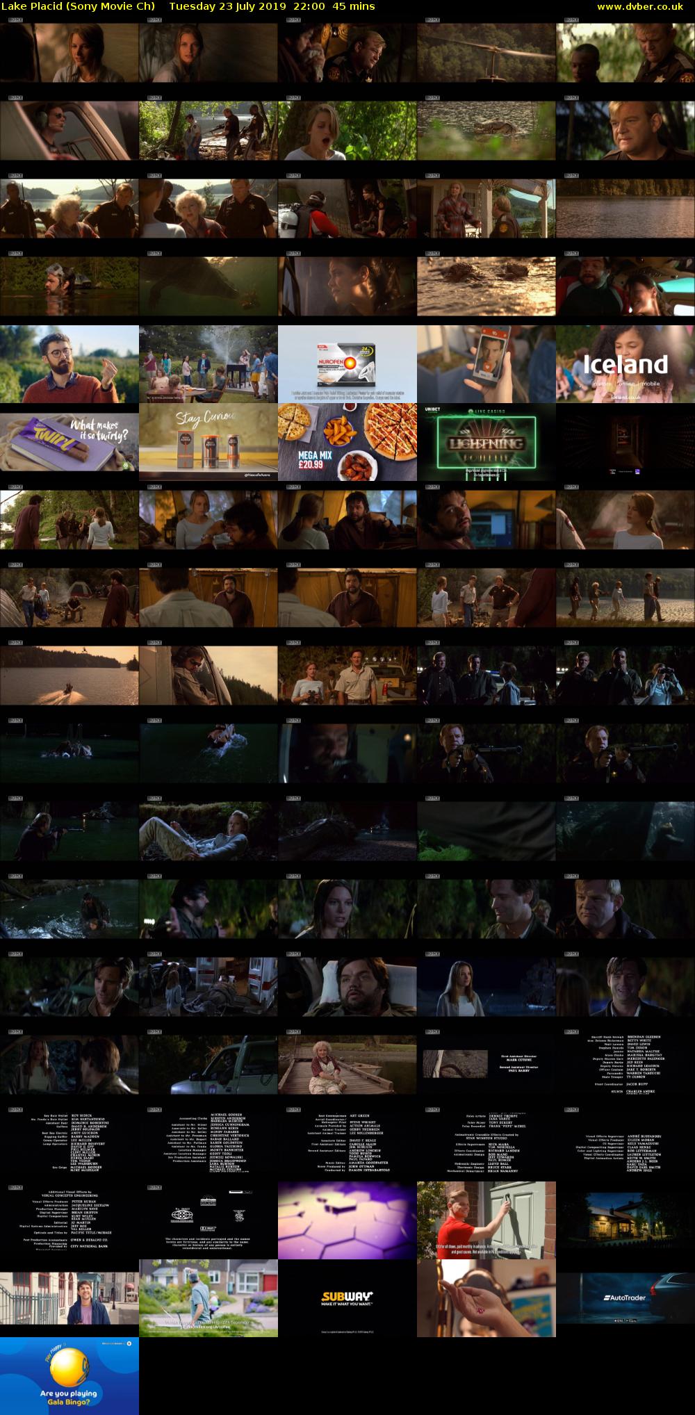 Lake Placid (Sony Movie Ch) Tuesday 23 July 2019 22:00 - 22:45