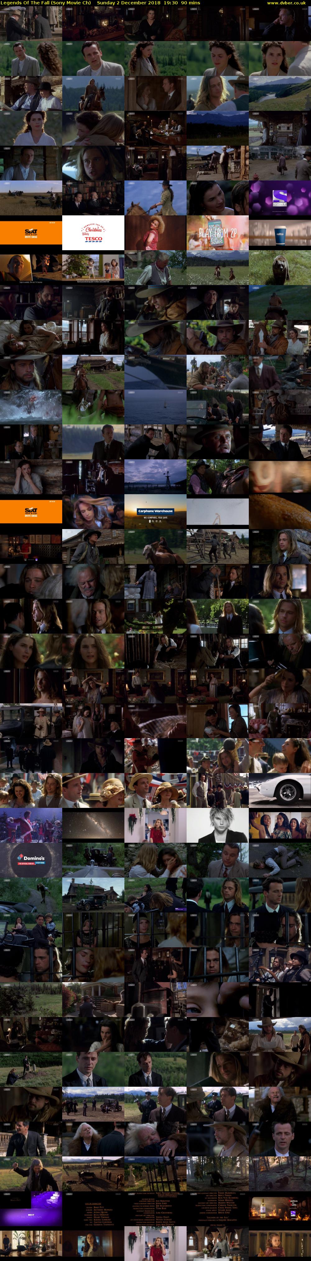 Legends Of The Fall (Sony Movie Ch) Sunday 2 December 2018 19:30 - 21:00