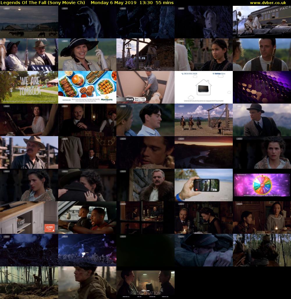 Legends Of The Fall (Sony Movie Ch) Monday 6 May 2019 13:30 - 14:25