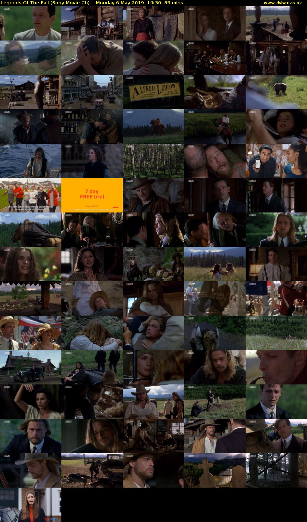 Legends Of The Fall (Sony Movie Ch) Monday 6 May 2019 14:30 - 15:55