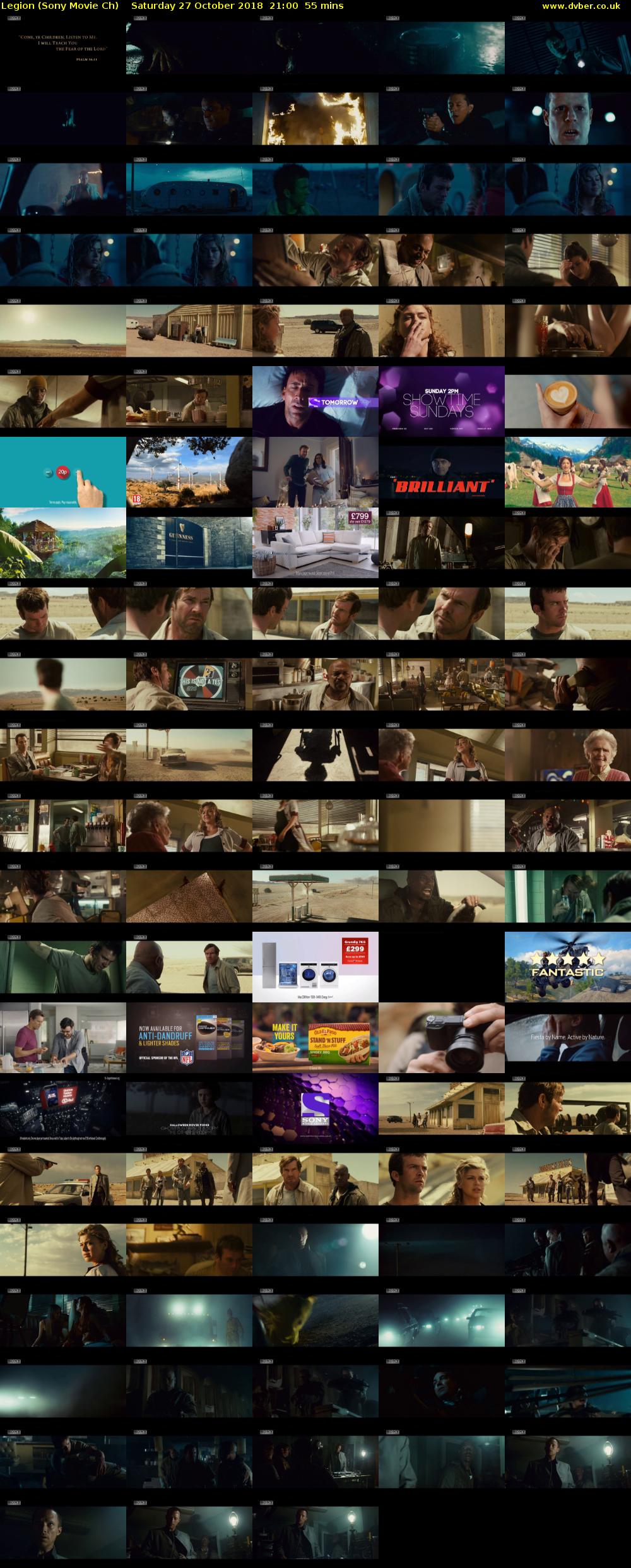 Legion (Sony Movie Ch) Saturday 27 October 2018 21:00 - 21:55